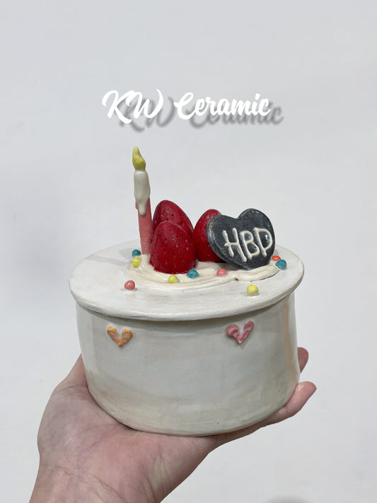 Ceramic birthday cake