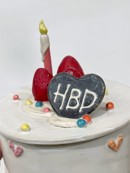 Ceramic birthday cake