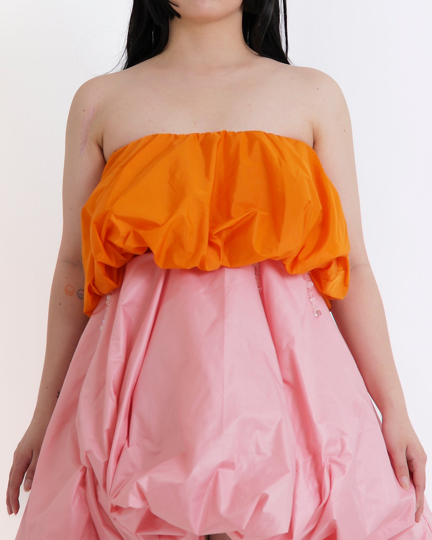 Orange Puff Top