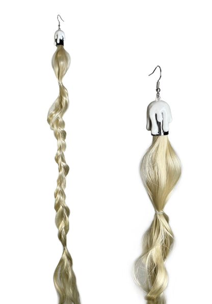 Wavy Hair extension earring